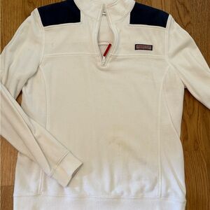 Vineyard Vines White and Navy American Flag Sweatshirt